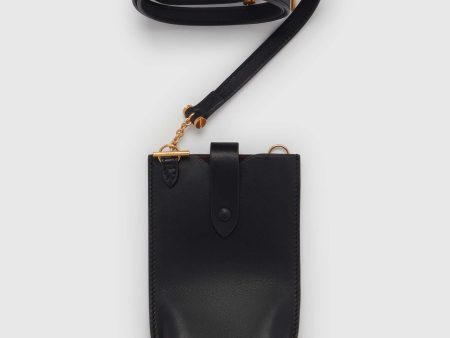 Black Atelier Calfskin Minimalist Pouch For Cheap