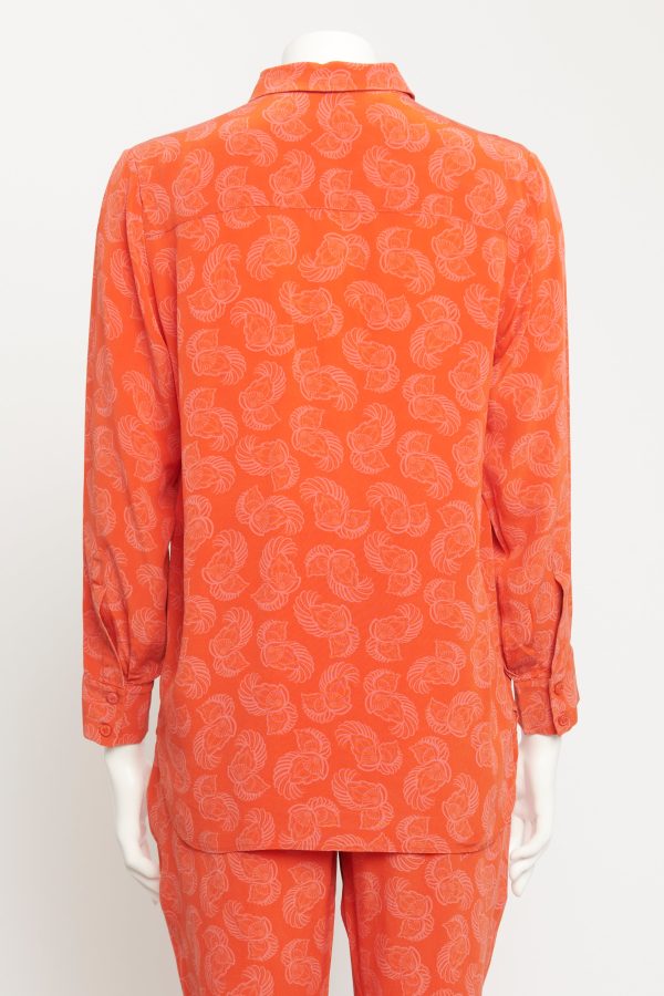 Silk Button Up Preowned Blouse on Sale