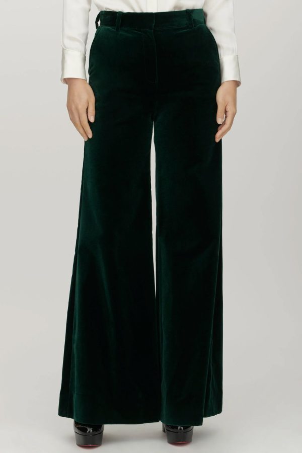 Green Velvet Bianca Trousers Online Hot Sale