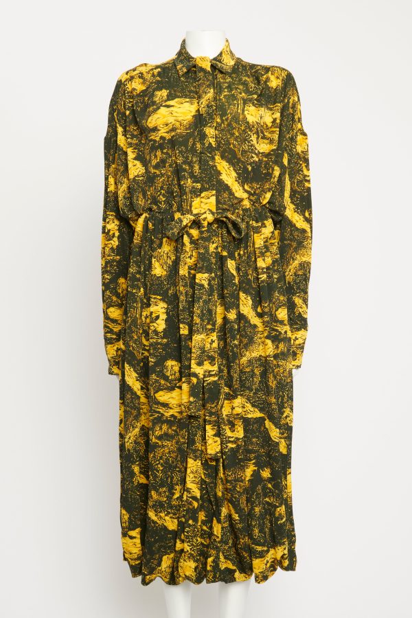 Swirl-print Jersey Preowned Shirtdress Online Sale