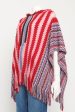 Wool-Blend Preowned Zigzag Hooded Poncho Online Hot Sale