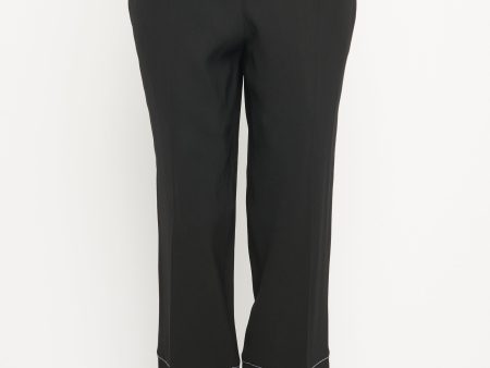 Viscose Black Carrot Preowned Trousers Hot on Sale