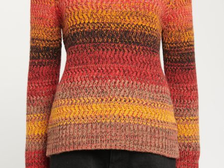 2022 Orange & Red Cashmere Preowned Melange Jumper on Sale