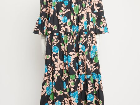 Editions Collection Jennifer Jane Tiered Plunge Preowned Maxi Dress Sale