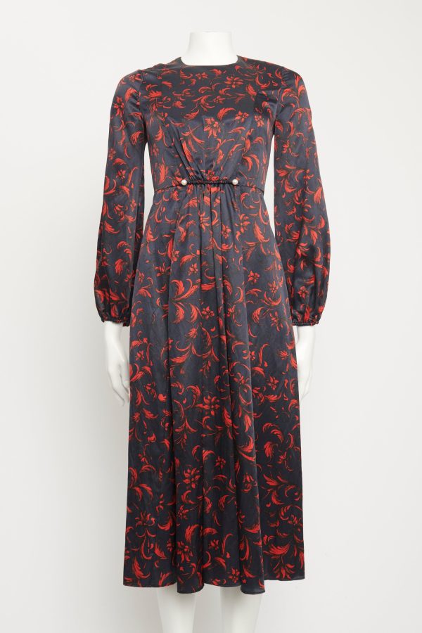 Navy Floral Mills Preowned Dress Online Sale