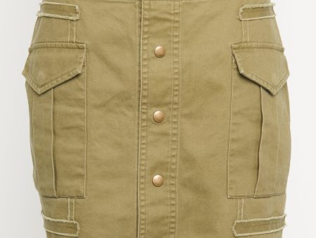 2018 Khaki Preowned Cargo Skirt Online Hot Sale