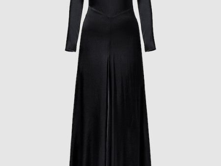 Black Noor Silk Dress Supply