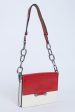 Red And Cream Leather Caddy Preowned Shoulder Bag For Sale