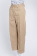 Camel Pleated Three-Quarter Length Trousers Online now