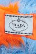 2011 Orange & Blue Faux Fur Preowned Colour Block Scarf Online