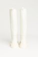 White Leather Tubular Preowned Lug Boots For Discount