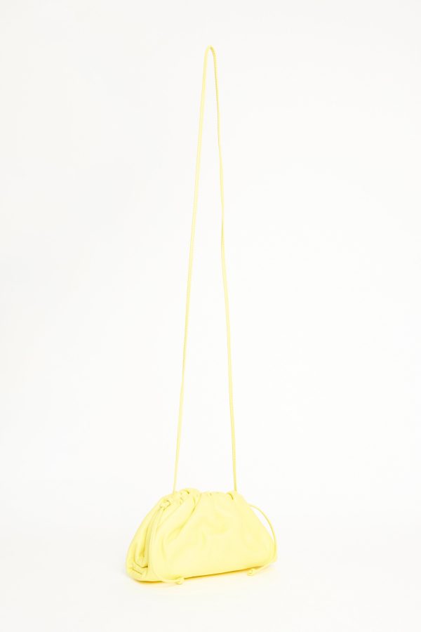 Yellow Calf Leather Preowned Small Pouch Crossbody Bag Sale