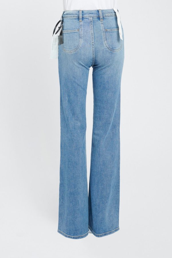 Faded Mid-Blue Jarvis Flared Jeans Online