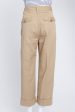 Camel Pleated Three-Quarter Length Trousers Online now