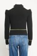 Black Wool Preowned Cut-Out Knitted Jumper on Sale