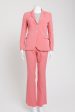 Pink 2015 Wool Preowned Suit For Cheap