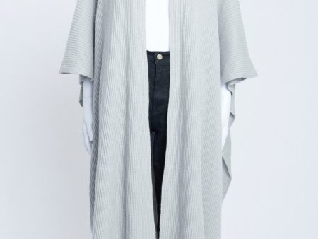 Pale Grey Cashmere Preowned Poncho on Sale