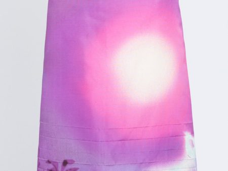 2004 Purple Ombre Printed Vintage Knee-Length Skirt Hot on Sale