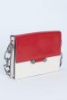 Red And Cream Leather Caddy Preowned Shoulder Bag For Sale