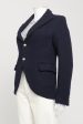 1990 s Navy Boiled Wool Preowned Single Breasted Blazer Cheap