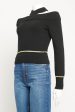 Black Wool Preowned Cut-Out Knitted Jumper on Sale