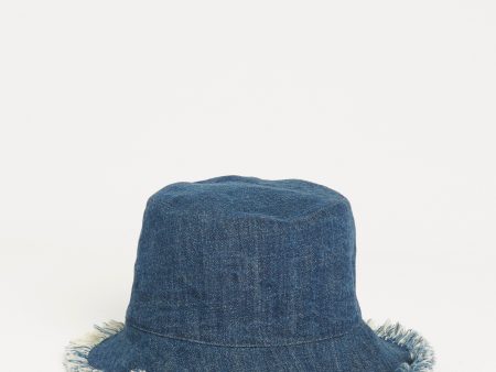 2019 Blue Cotton Preowned Bucket Hat Hot on Sale