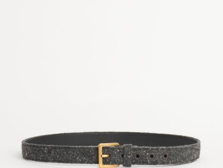 Grey Tweed Preowned Belt Fashion