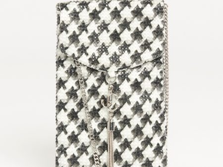 2021 Monochrome Houndstooth Preowned Crystal Embellished Phone Case Sale