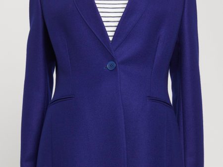 2012 Blue Wool Preowned Tailored Blazer Online Hot Sale