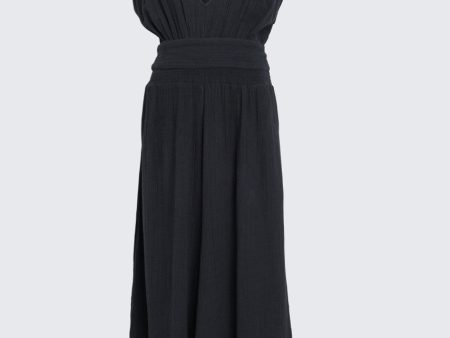 Black Anneka Deep-V Jumpsuit Fashion