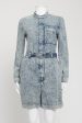 Blue Cotton Preowned Acid Wash Playsuit For Cheap