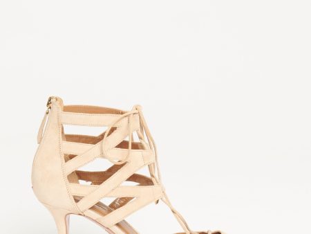 Belgravia 75 Sand Suede Preowned Heels For Cheap