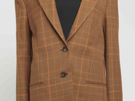 2023 Brown Check Preowned Single Breasted Suit For Sale