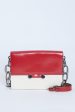 Red And Cream Leather Caddy Preowned Shoulder Bag For Sale