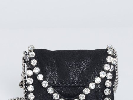 Black Falabella Tiny Crystal Preowned Bag Discount