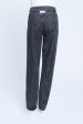 Black Washed Denim Straight Leg Jeans (XS) Online Sale