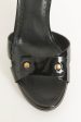 Black Patent Leather Preowned Sandals Hot on Sale