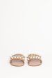 Montana Crystals Brown Leather Preowned Flat Sandals Online Sale