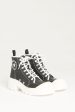 2022 Black Canvas Preowned D-Rise Lace Up Heeled Boots Hot on Sale