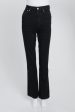 Black Denim High-Waist Straight Leg Jeans Cheap