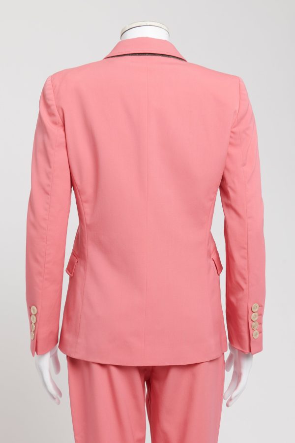 Pink 2015 Wool Preowned Suit For Cheap