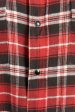 2018 Red & Black Viscose Blend Preowned Check Flannel Shirt For Sale