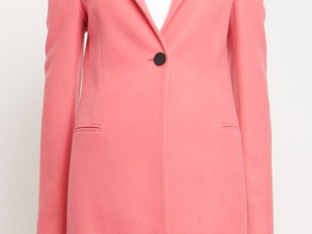 2012 Pink Wool Blend Preowned Single Breasted Coat Sale