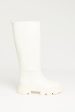 White Leather Tubular Preowned Lug Boots For Discount