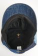 2018 Blue Denim Preowned Patchwork Baker Boy Cap Fashion