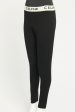 Black Cotton Blend Preowned Logo Leggings on Sale