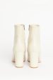 Off White Leather Preowned Piper 85 Boots Hot on Sale