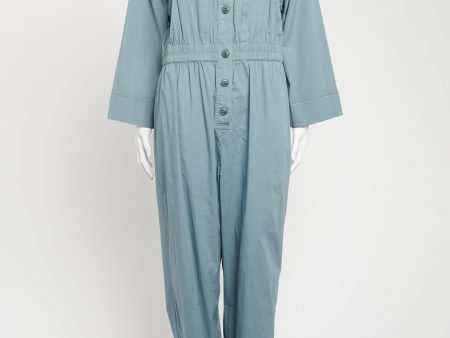 Blue Cotton Preowned Preowned Utility Jumpsuit Cheap