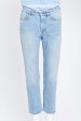 Light Washed Blue Denim Cropped Trousers Sale