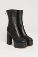 Black Leather Preowned Lexy Ankle Boots Online Hot Sale